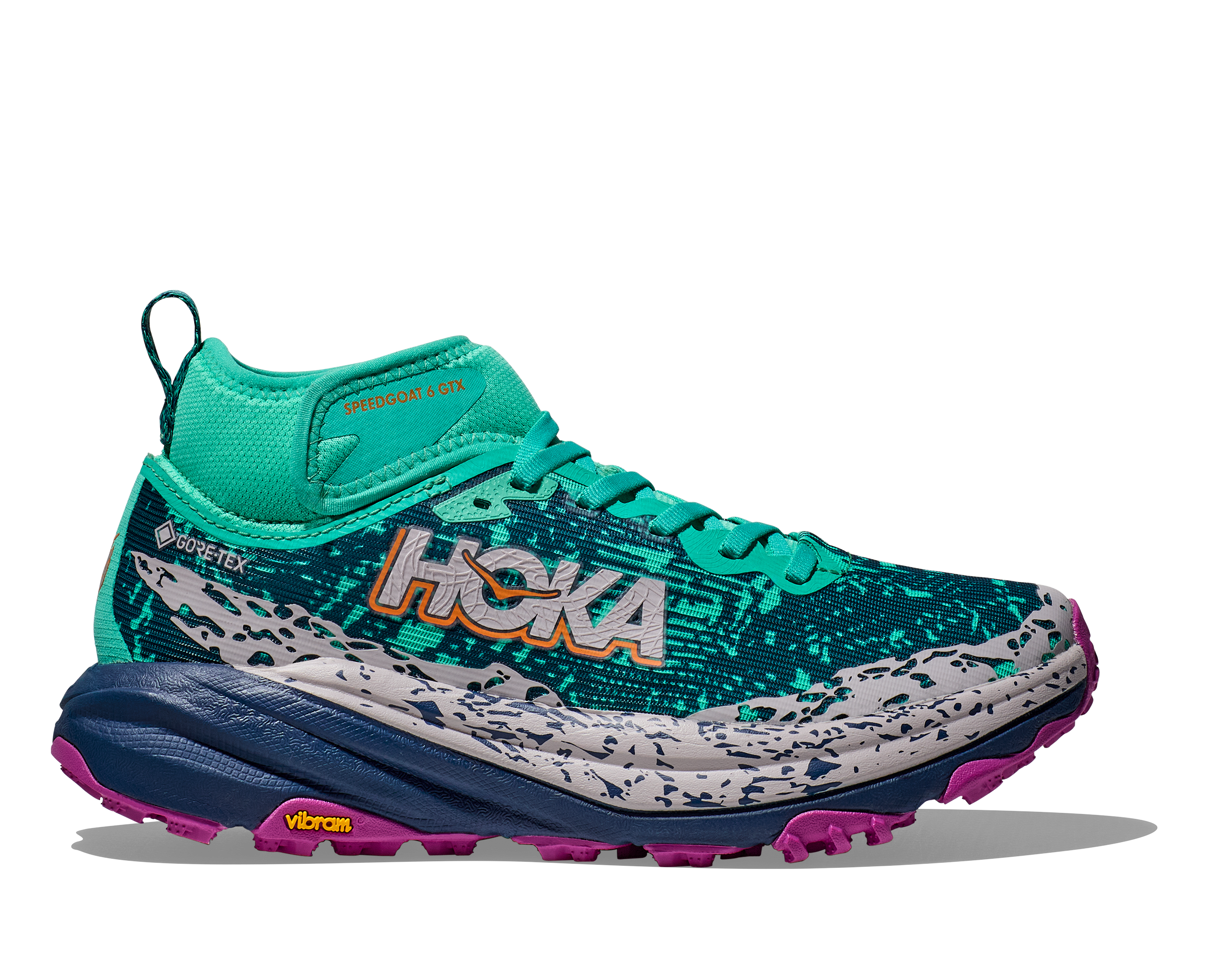 Women's HOKA Speedgoat 6 Mid GTX - Electric Aqua/Midnight