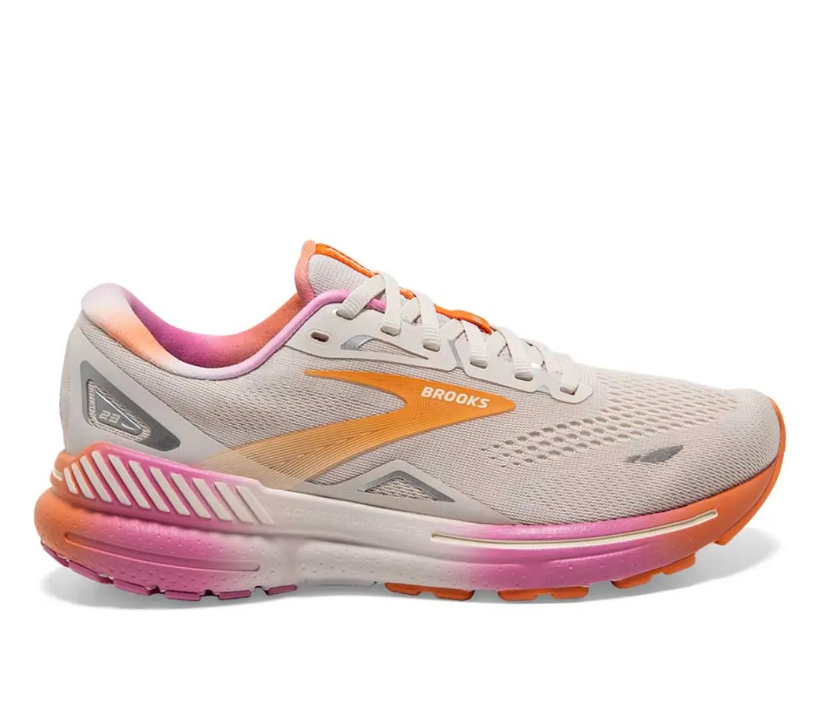 きょうすけ　レディース　GB S Women's Brooks Adrenaline GTS 23 - White Sand/Sunset/Fuchsia