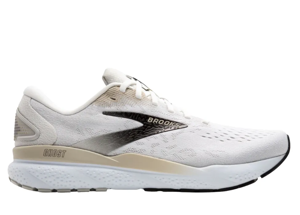 Men's Brooks Ghost 16 - White/Pelican/Oyster