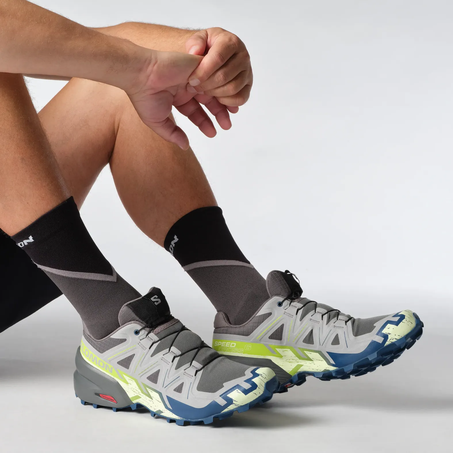 Men's Salomon Speedcross 6 - Castlerock/Lime Cream/Poseidon